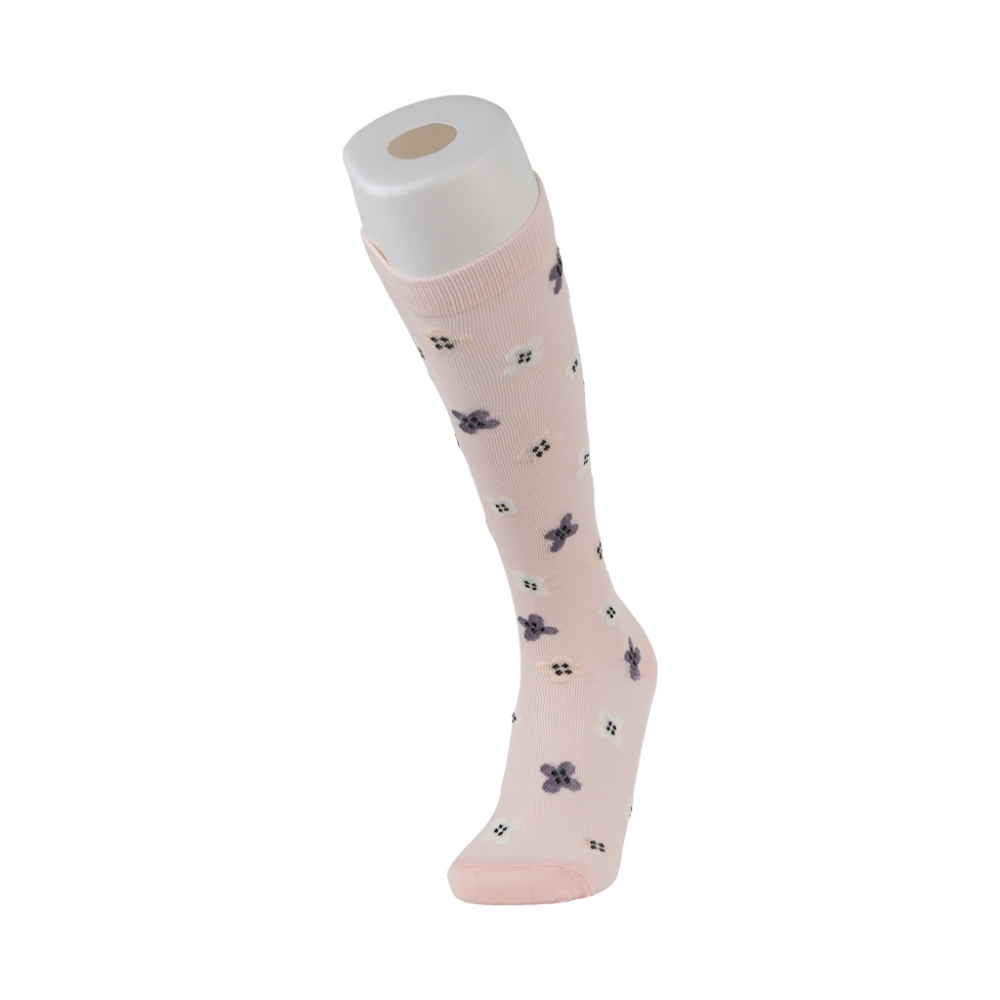 Floral Patterned Compression Over Calf Socks Set … - image 2